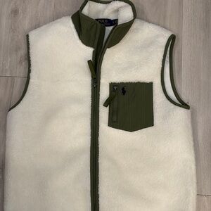 Ralph Lauren Olive and Cream Vest